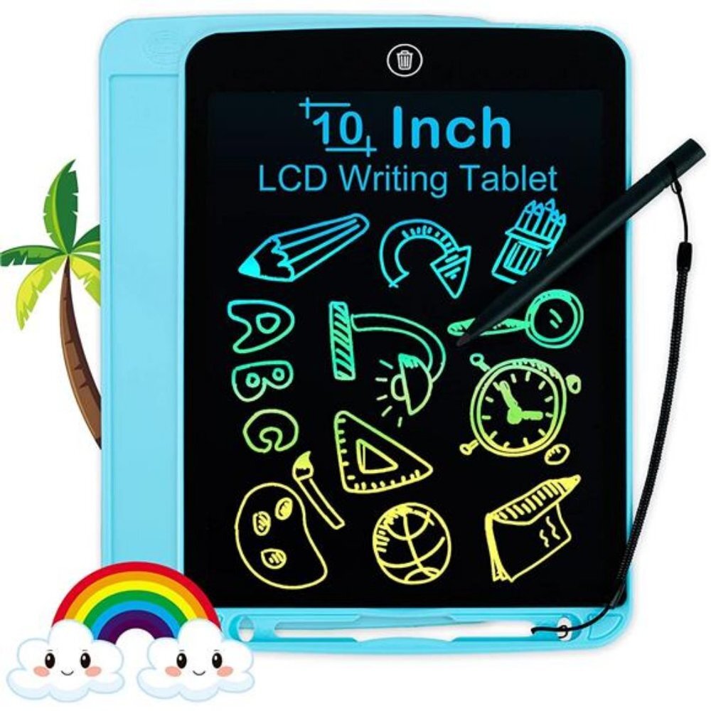 LCD Writing Tablet for Kids 10 Inch, Colorful Doodle Board Drawing Tablet (Blue)